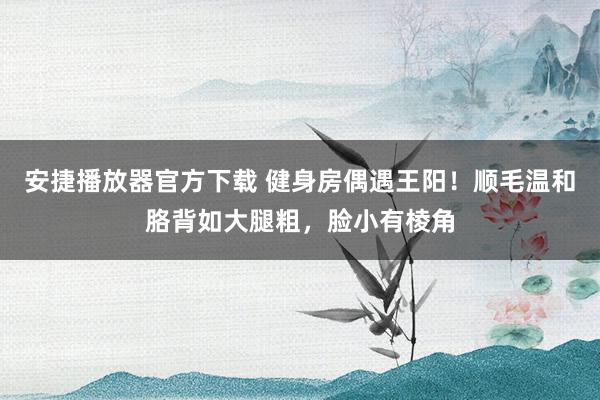 安捷播放器官方下载 健身房偶遇王阳！顺毛温和胳背如大腿粗，脸小有棱角